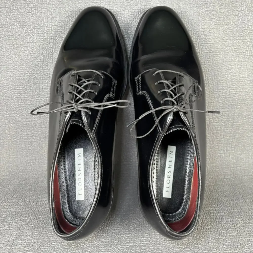 Florsheim Lexington PL Cap Toe Oxford 74117 Size Men's 10.5D Black Dress Shoes